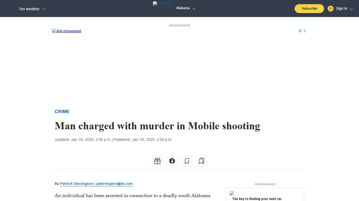 Man charged with murder in Mobile shooting - al.com